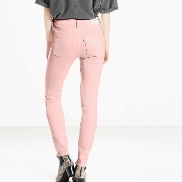 Pink 721 Levi’s High Rise Skinny Jeans - Picture 3 of 14